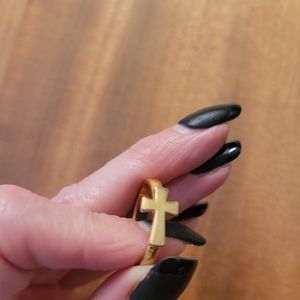 Italian bronze cross ring